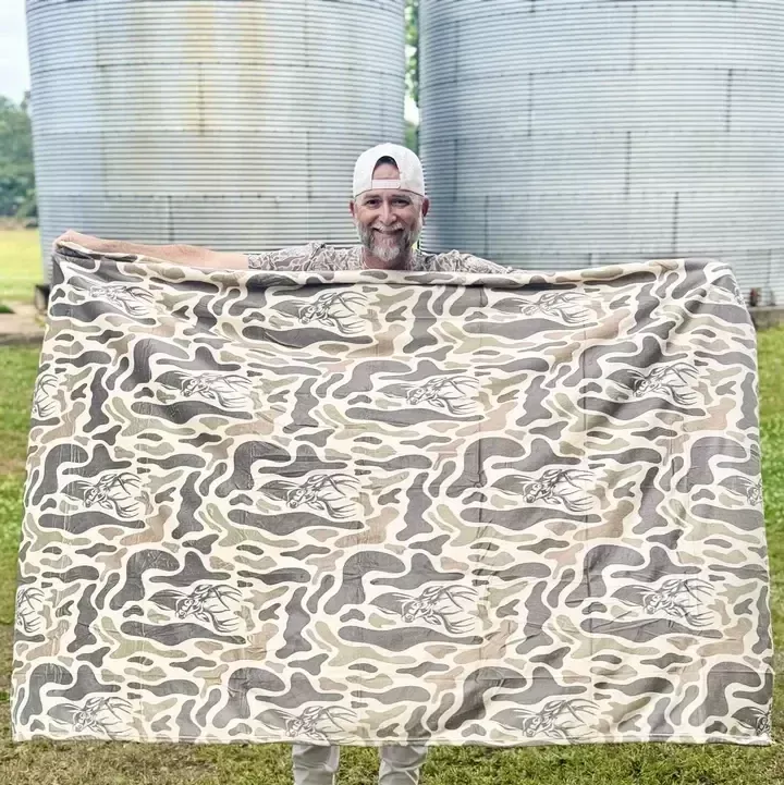 Happy By Rachel Camo Deer Blanket
