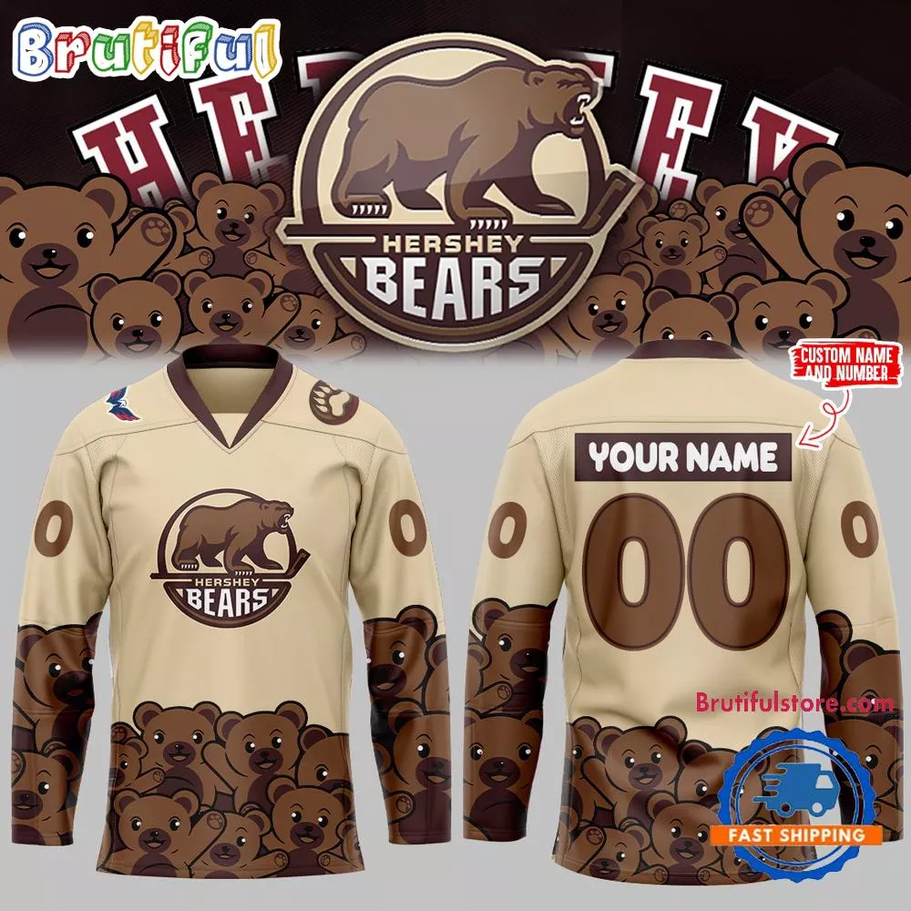 Hershey Bears 2024 NHL New Design Hockey Jersey