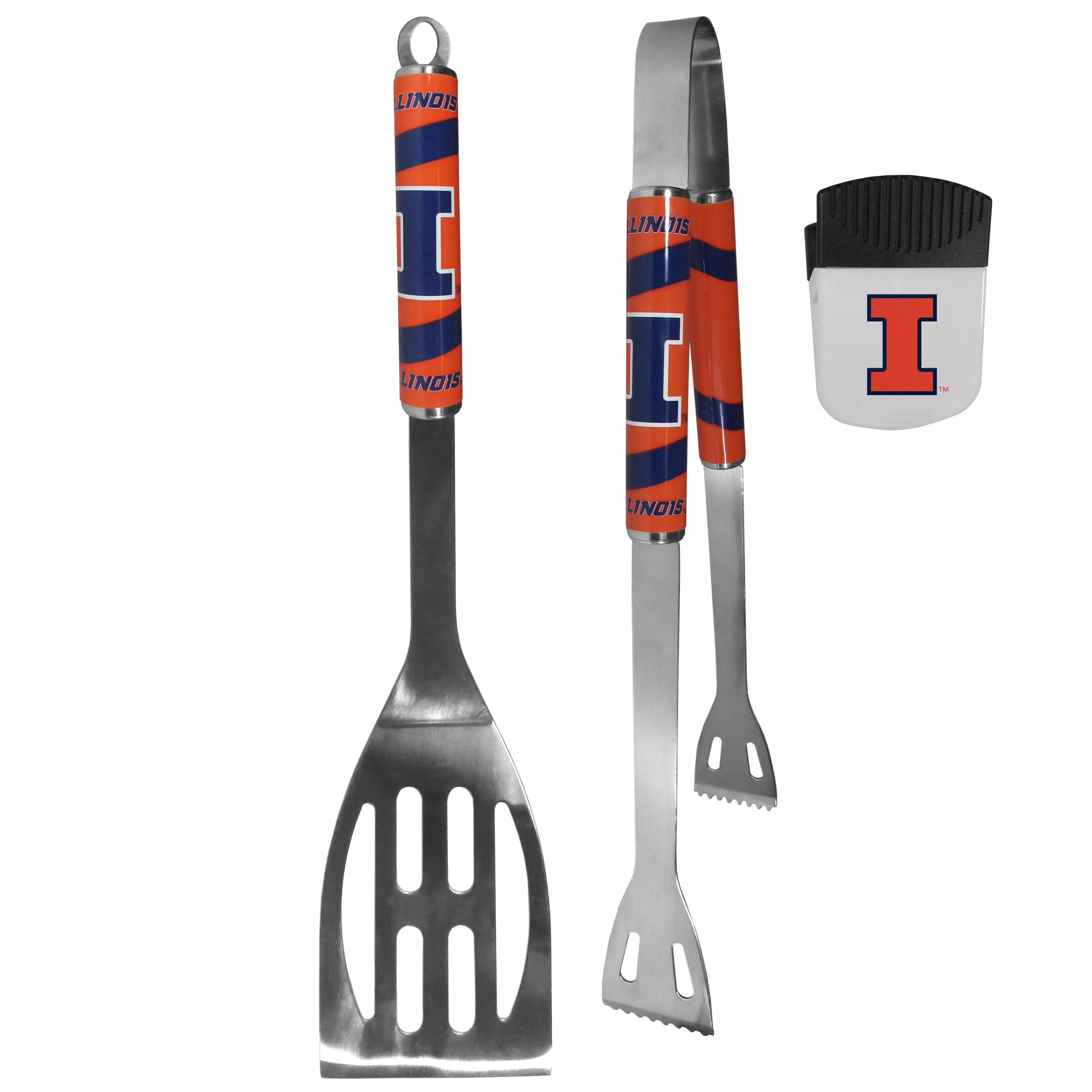 Illinois Fighting Illini 2 pc BBQ Set and Chip Clip