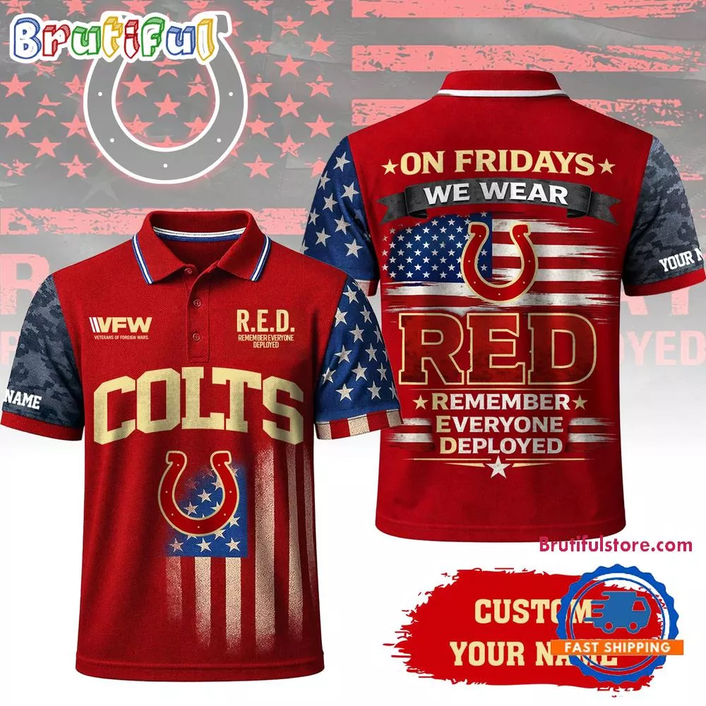 Indianapolis Colts 2026 NFL Red Friday Limited Edition Polo Shirt