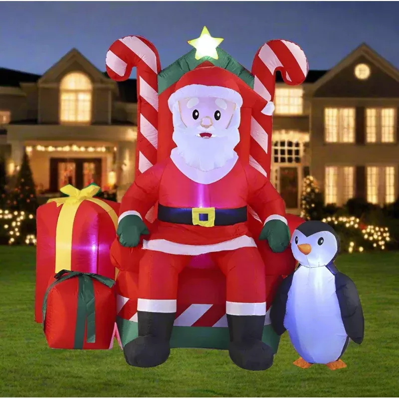Inflatable Santa and Armchair (2.1m)