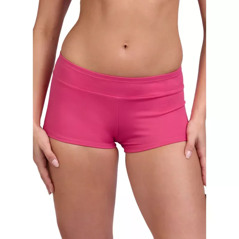 JOLYN Women’s Piha Solid Boyshort Swim Short