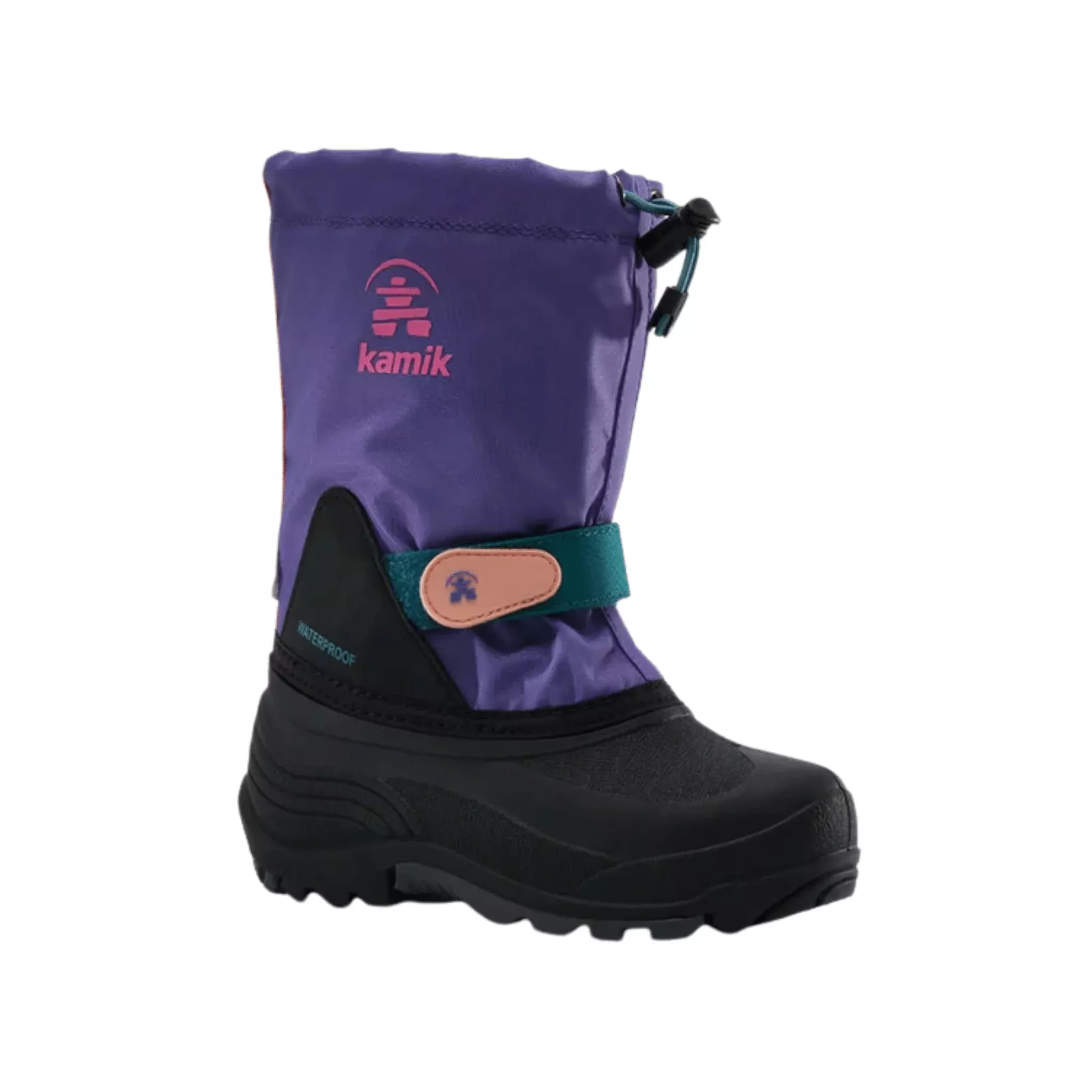 Kamik Kids’ Waterbug 5 Winter Boots – Purple Print