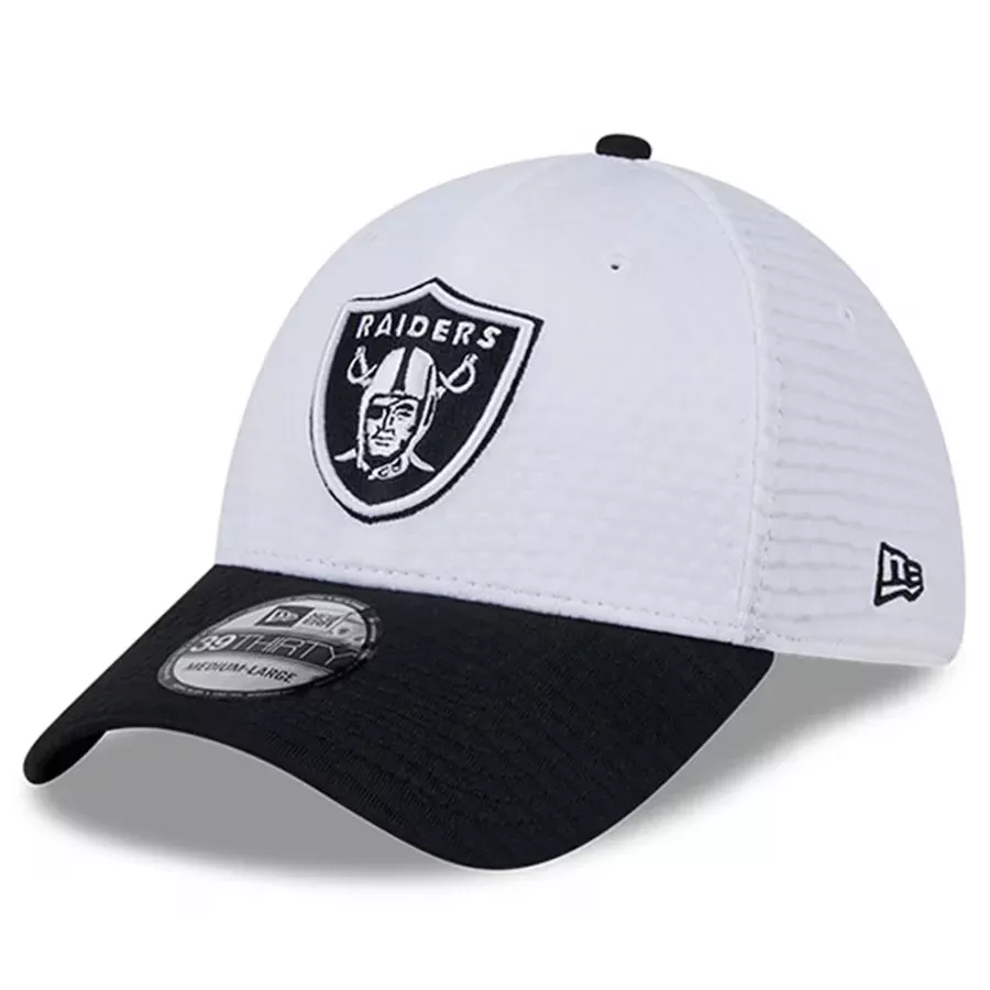 LAS VEGAS RAIDERS 2024 NFL TRAINING CAMP 39THIRTY FLEX FIT HAT – WHITE