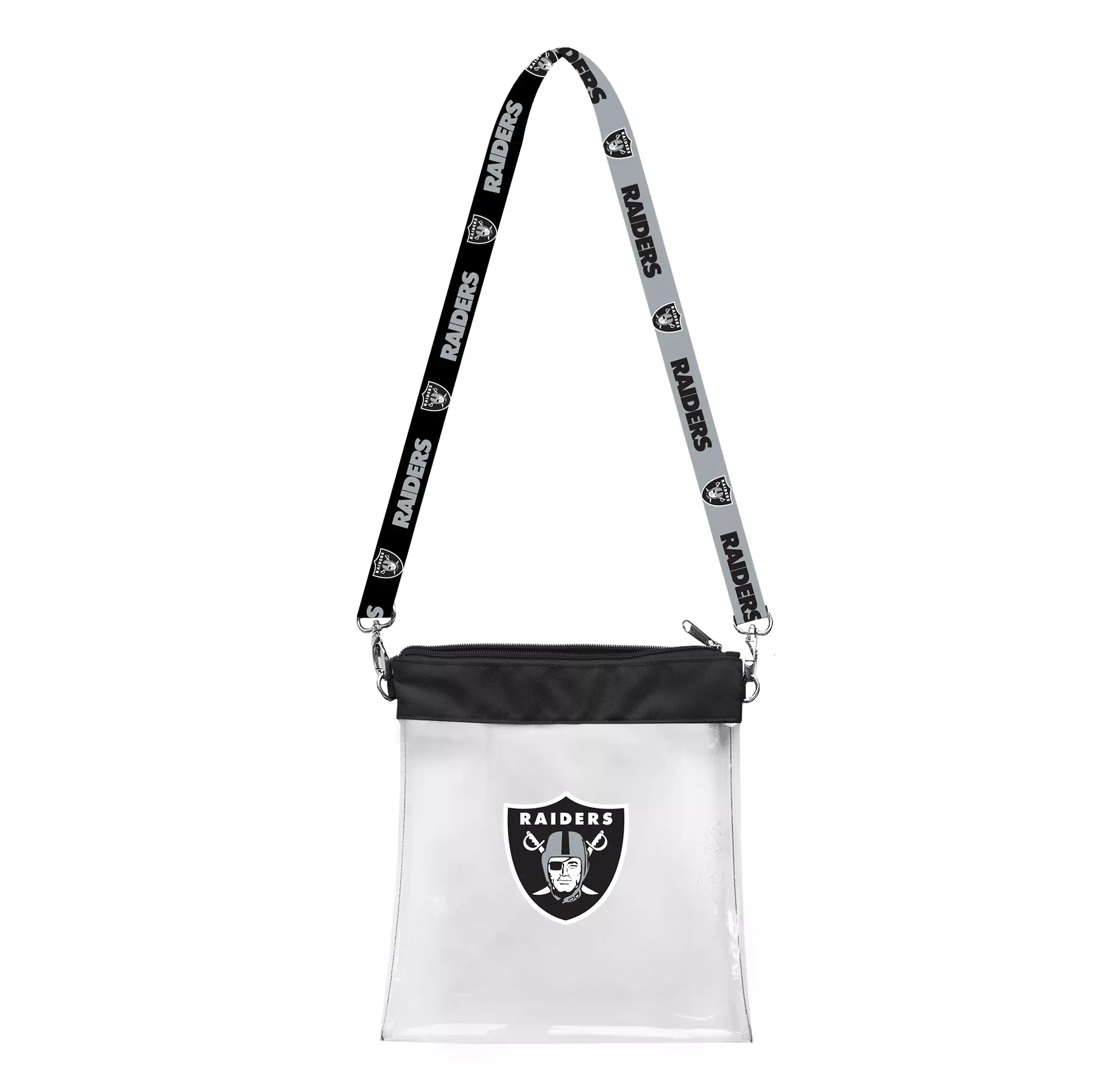 LAS VEGAS RAIDERS CLEAR STADIUM PATTERN STRAP BAG