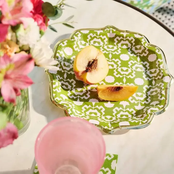 Laura Park Aspen Green Cocktail Plates