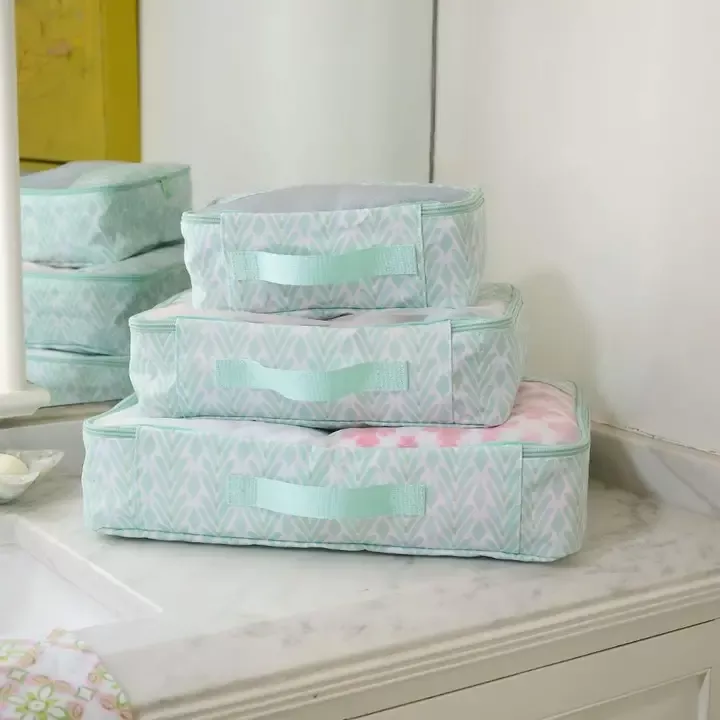 Laura Park Petite Frond Mint Packing Cubes
