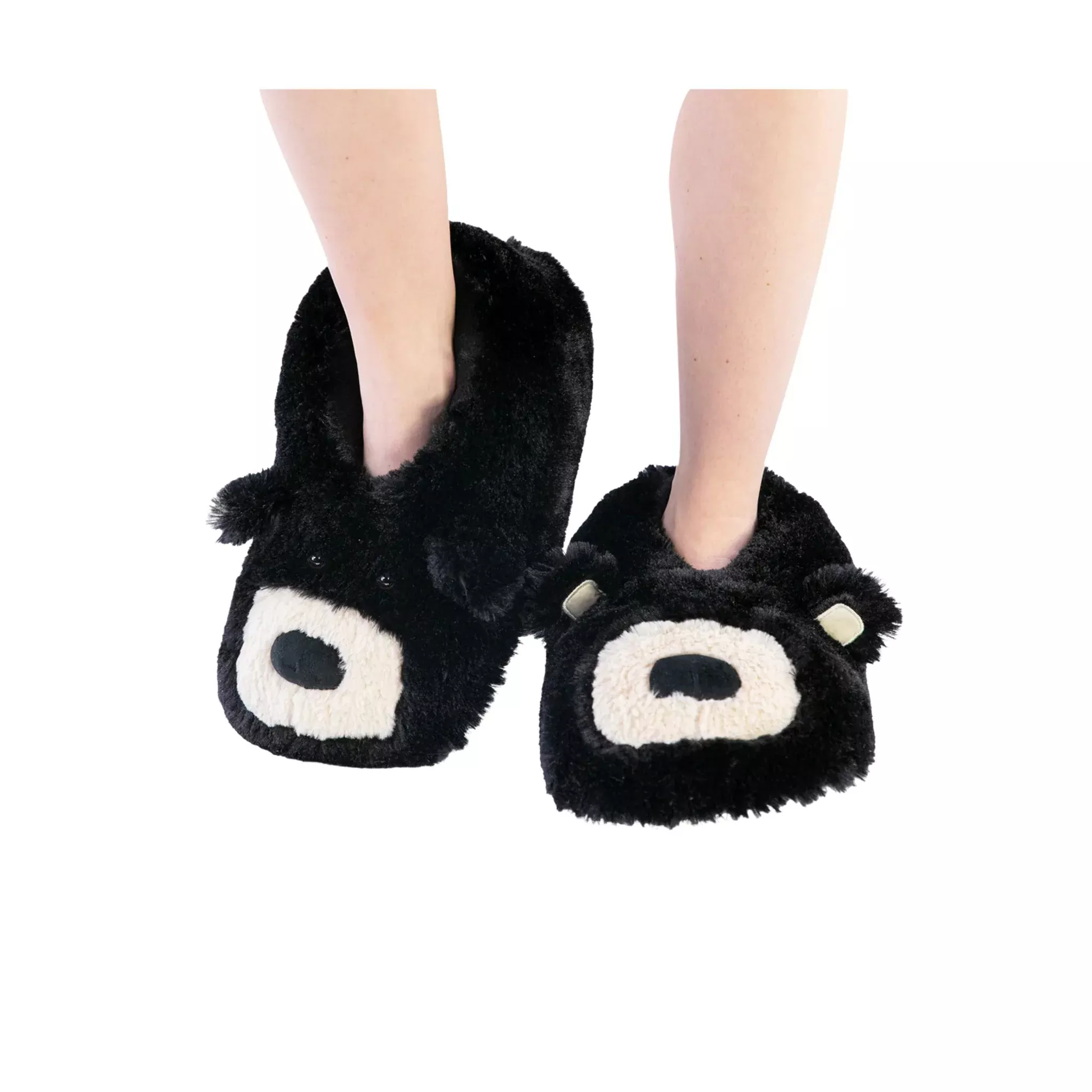 Lazy One Bear Critter Slippers – Black