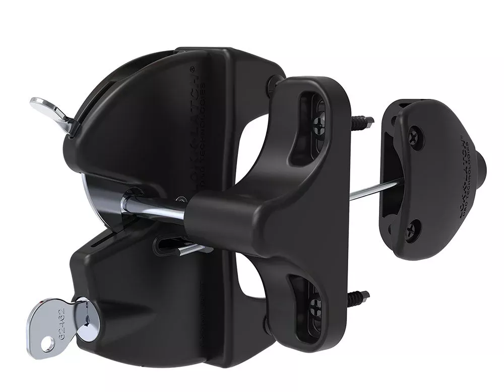 Lokk Latch Key-Lockable Gate Latch With External Access – Black