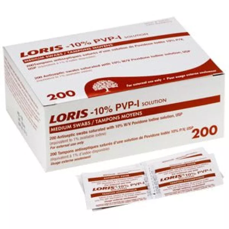 LORIS PVP Antiseptic Wipes | 10% Povidone Iodine