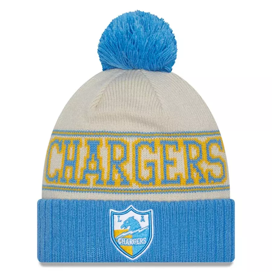 LOS ANGELES CHARGERS 2023 NFL SIDELINE CUFFED KNIT WITH POM – HISTORIC