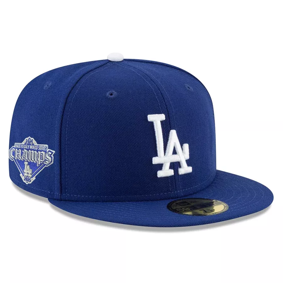 LOS ANGELES DODGERS YOUTH BACK 2 BACK DIAMOND SIDEPATCH 59FIFTY FITTED HAT – BLUE