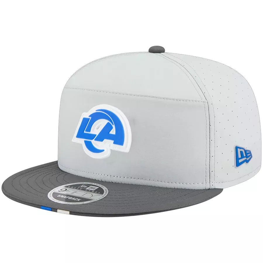 LOS ANGELES RAMS 2025 NFL TRAINING CAMP 9FIFTY SPLIT PANEL SNAPBACK HAT - GRAY
