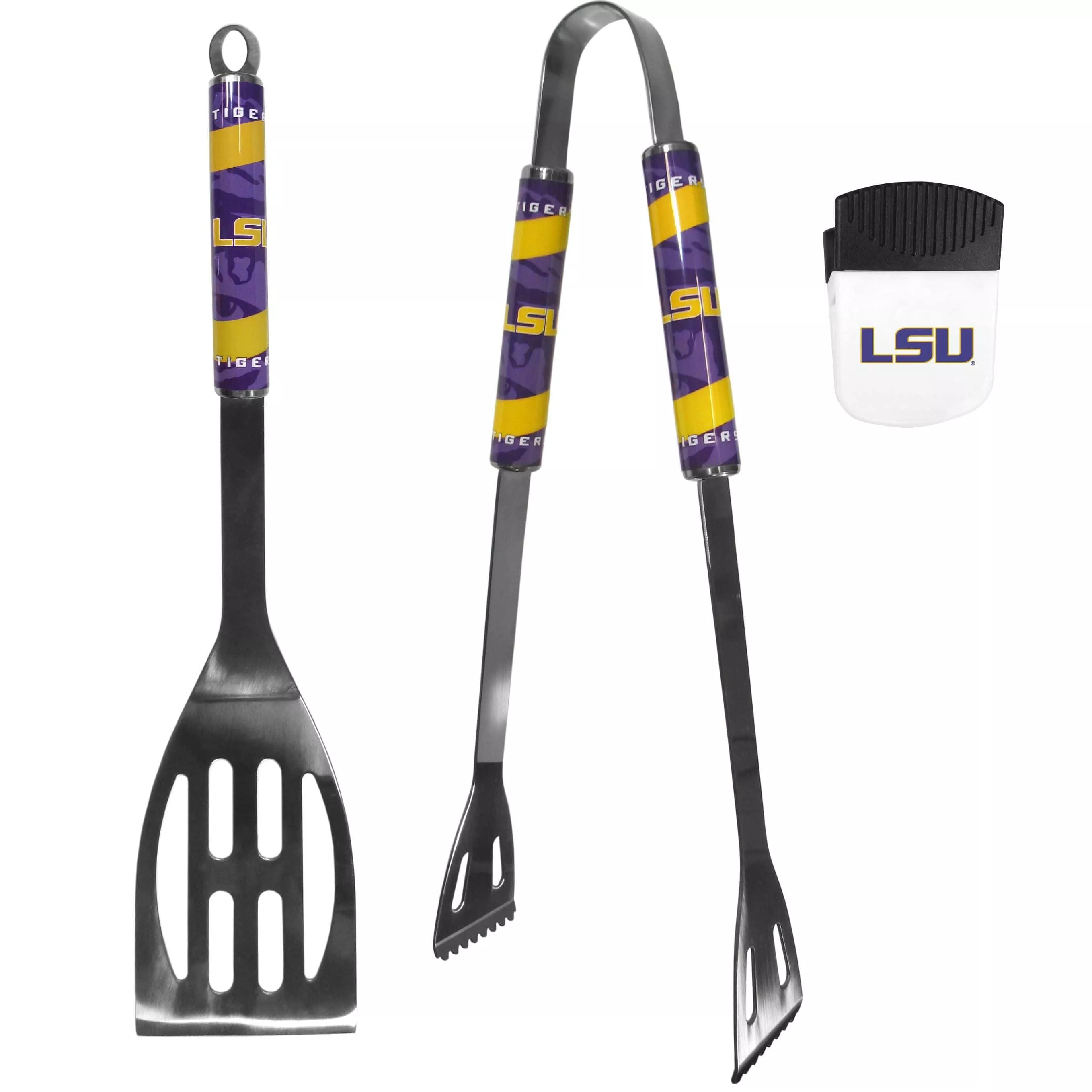 LSU Tigers 2 pc BBQ Set and Chip Clip