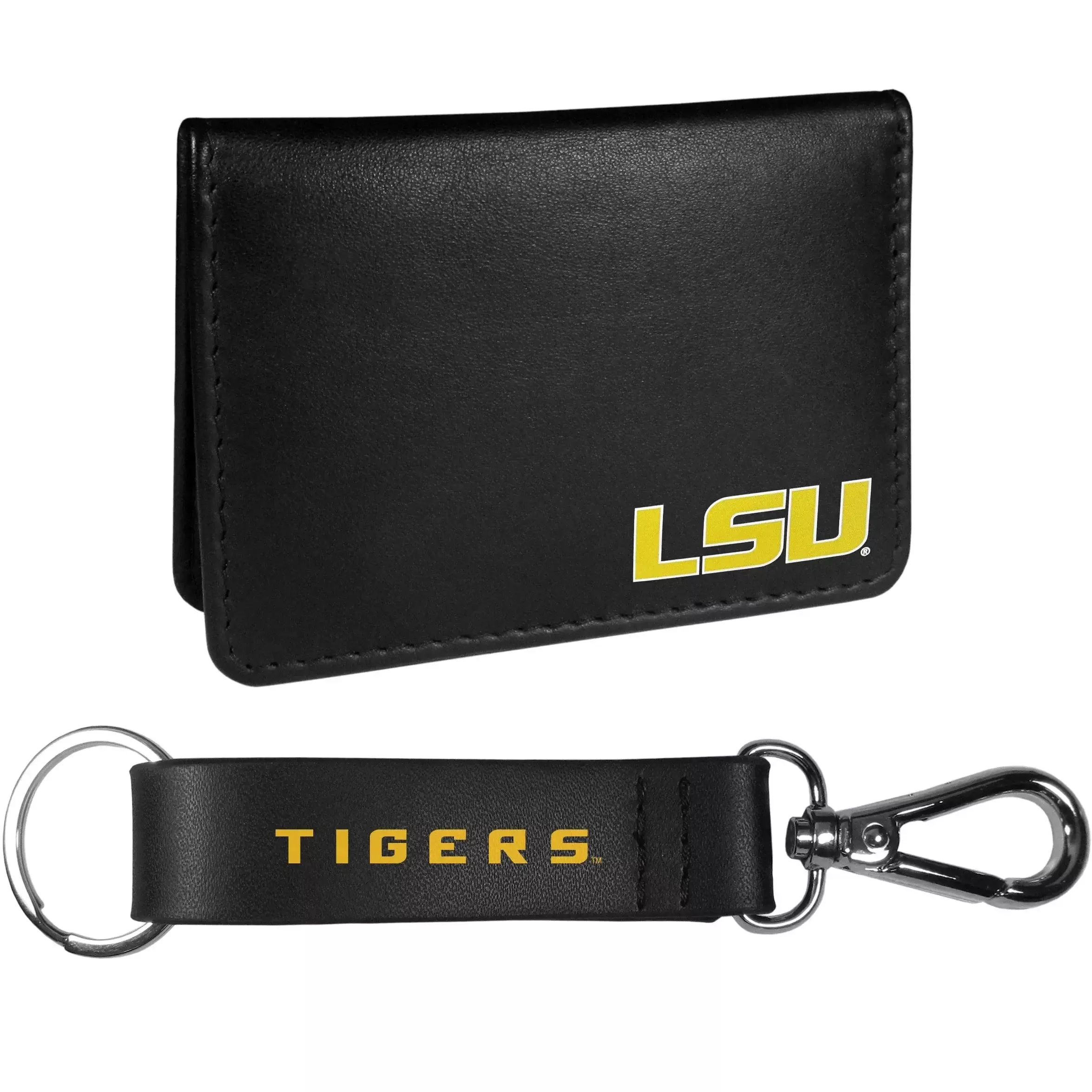 LSU Tigers Weekend Bi-fold Wallet & Strap Key Chain