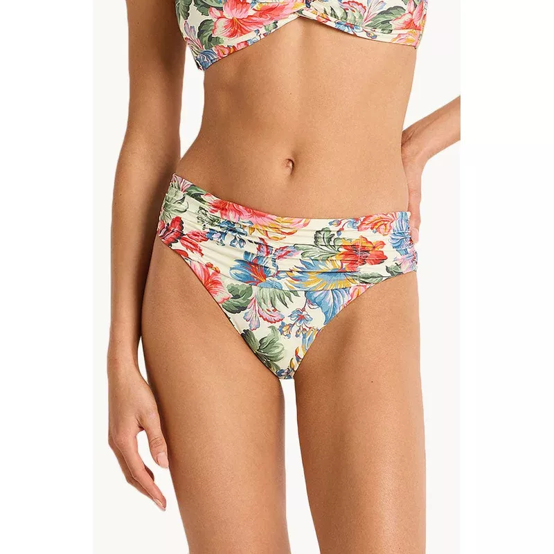 Marisol Mid Rise Ruched Pant