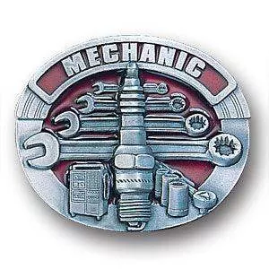 Mechanic 3D Enameled Belt Buckle