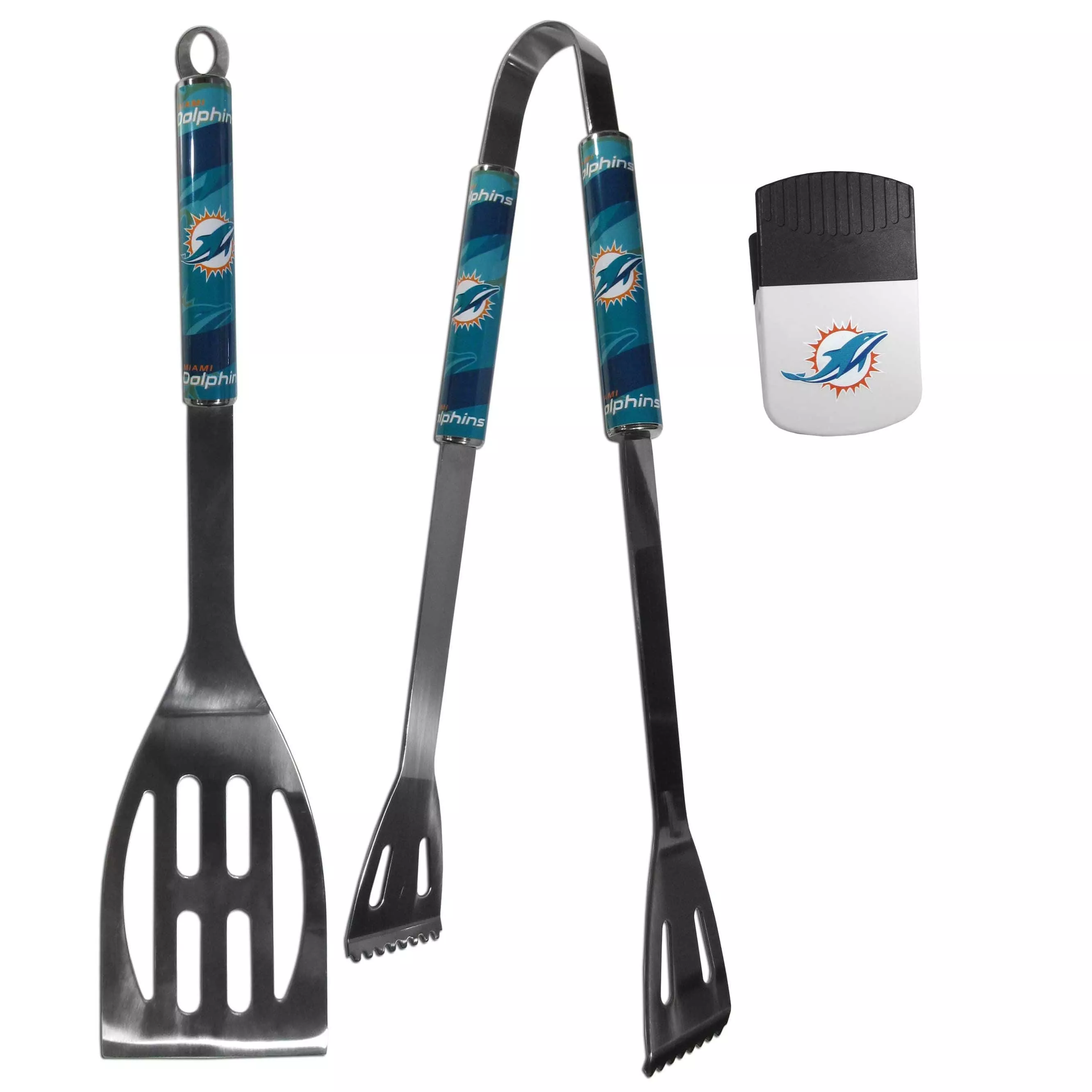 Miami Dolphins 2 pc BBQ Set and Chip Clip