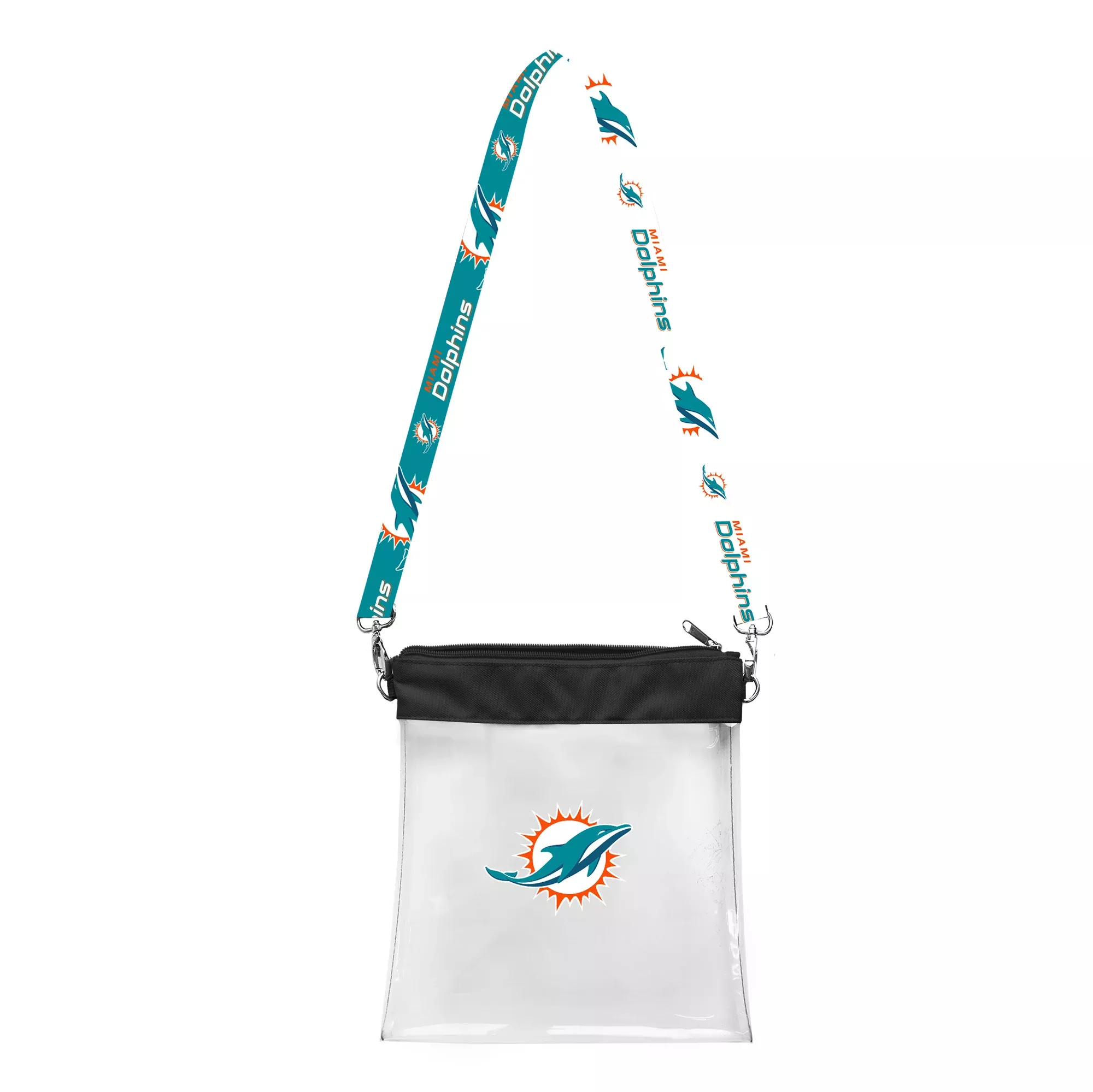 MIAMI DOLPHINS CLEAR STADIUM PATTERN STRAP BAG