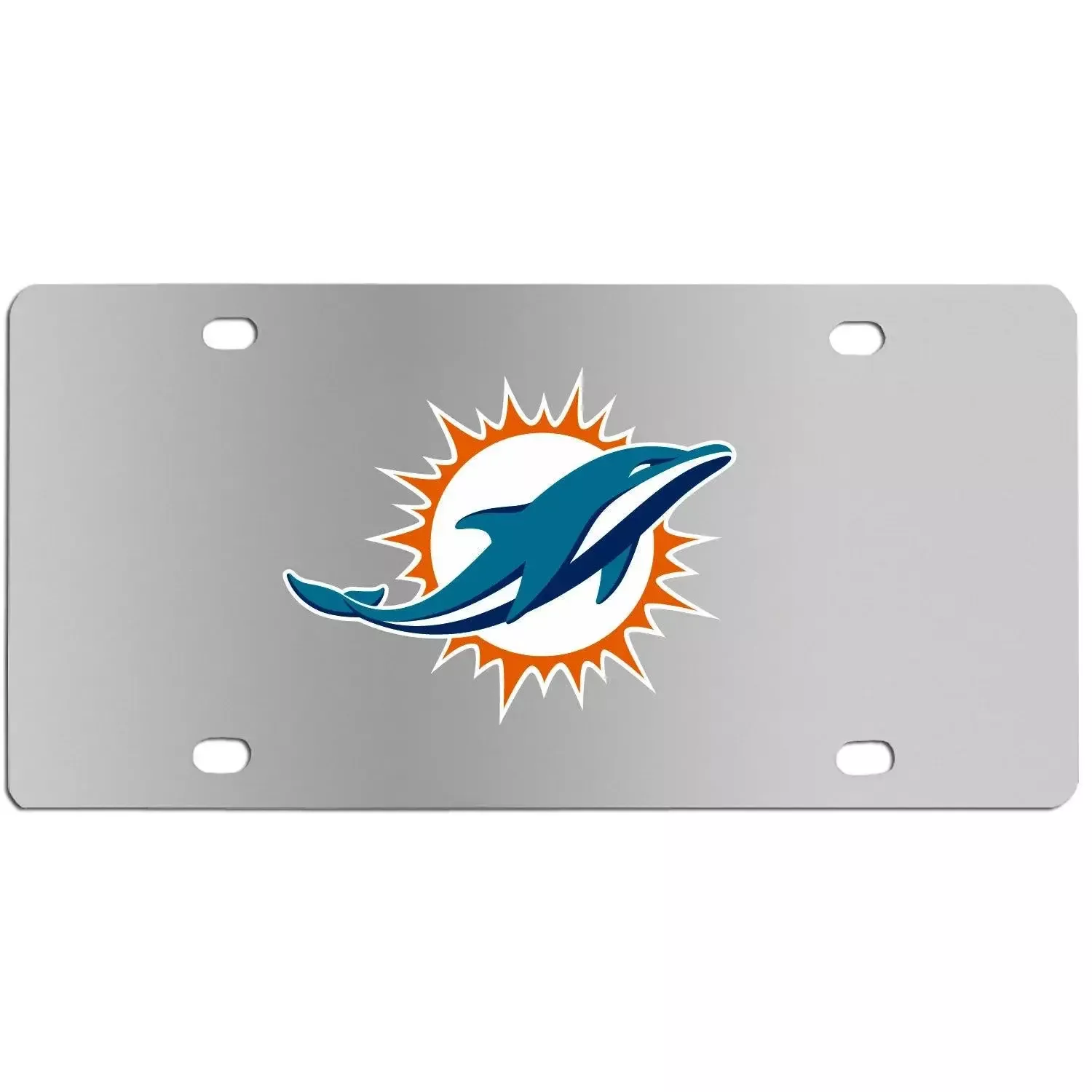 Miami Dolphins Steel License Plate Wall Plaque