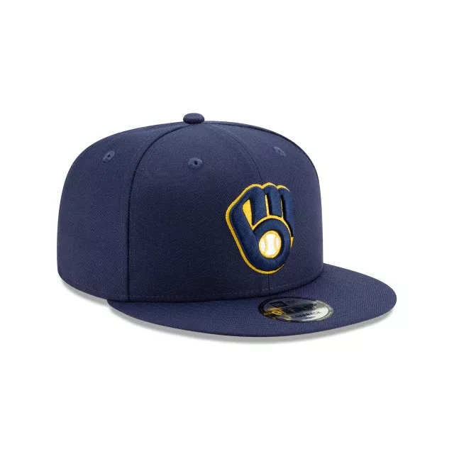 Milwaukee Brewers NEW ERA BASIC OTC COLLECTION SNAPBACK 9FIFTY-NAVY