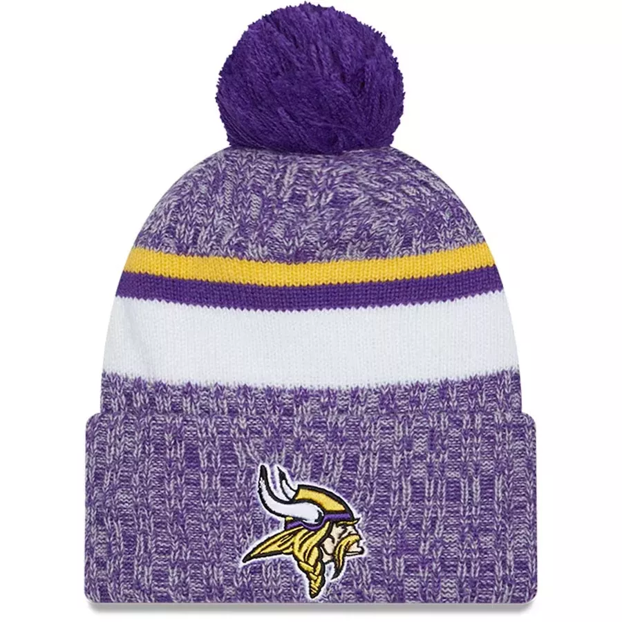 MINNESOTA VIKINGS 2023 NFL SIDELINE CUFFED KNIT WITH POM