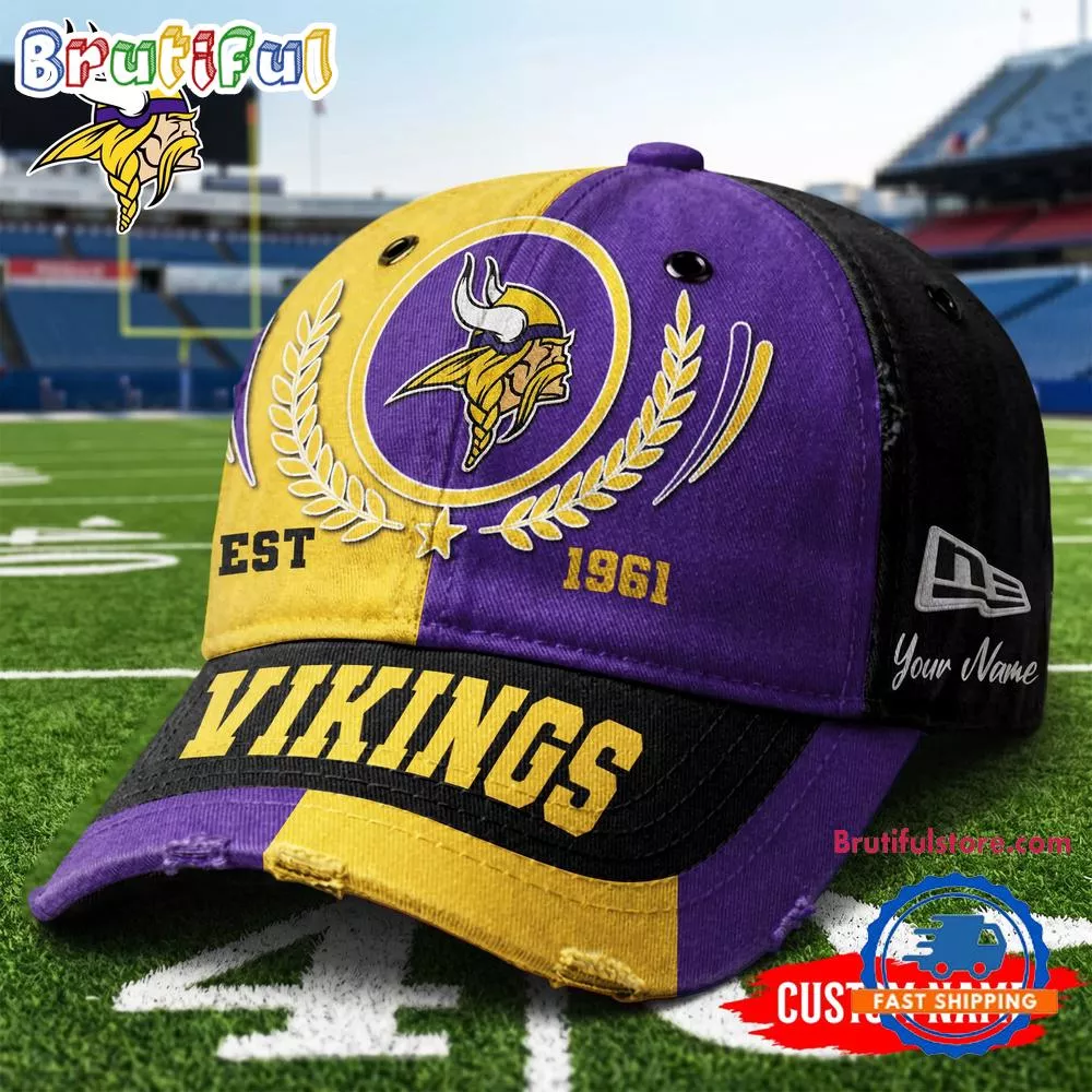 Minnesota Vikings NFL Split Color New Era Classic Cap