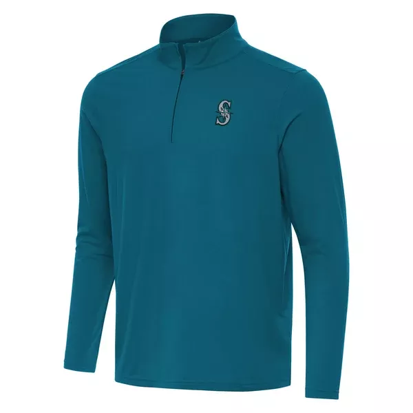 MLB Seattle Mariners Antigua Intent 1/4 Zip Pullover Jacket – Teal
