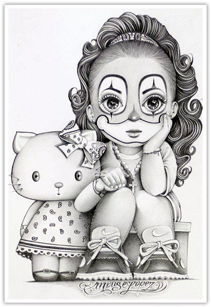 Mouse Lopez Baby Payasa 12 x 18 Art Print