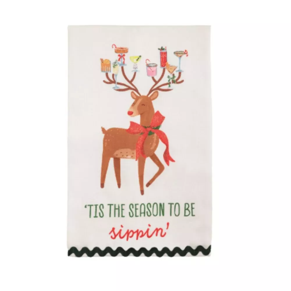 Mud Pie Tis The Season Glitter Towel