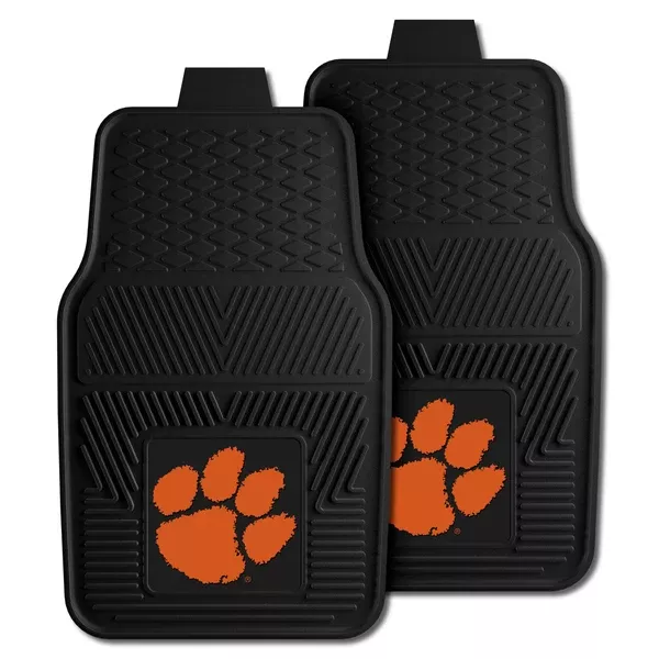 NCAA Clemson Tigers Logo Brands 2-Pack Vinyl Car Mat Set