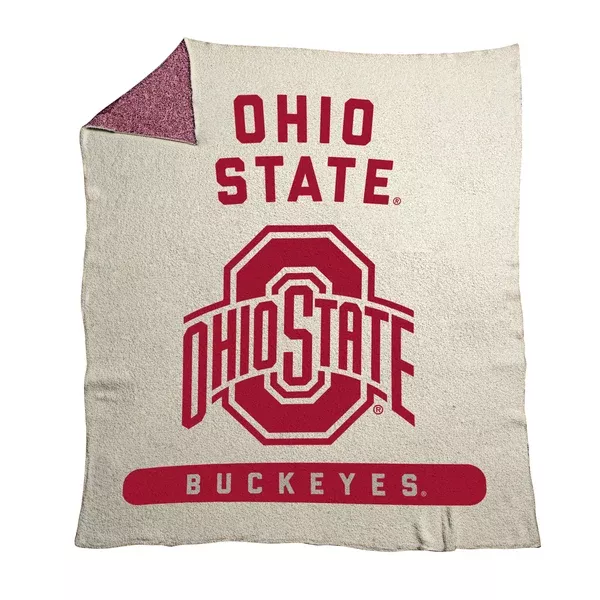 NCAA Ohio State Buckeyes Logo Brands 50×60 Luxe Dreams Throw