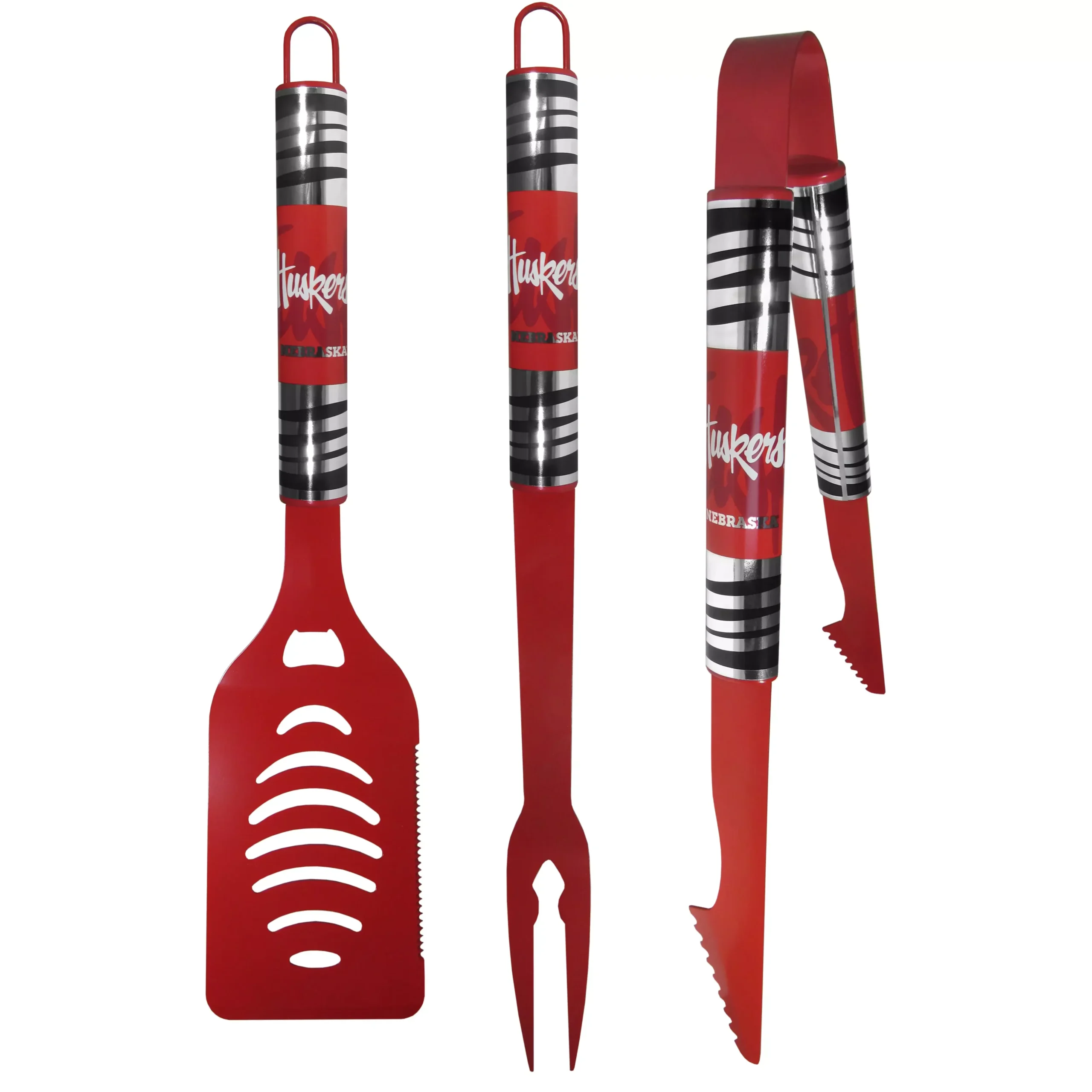 Nebraska Cornhuskers 3 pc Color BBQ Tool Set