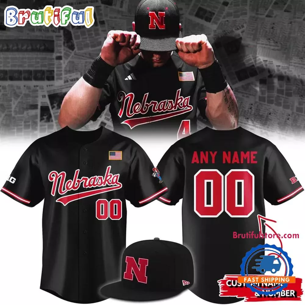Nebraska Cornhuskers Baseball Back in Black Jersey Shirt