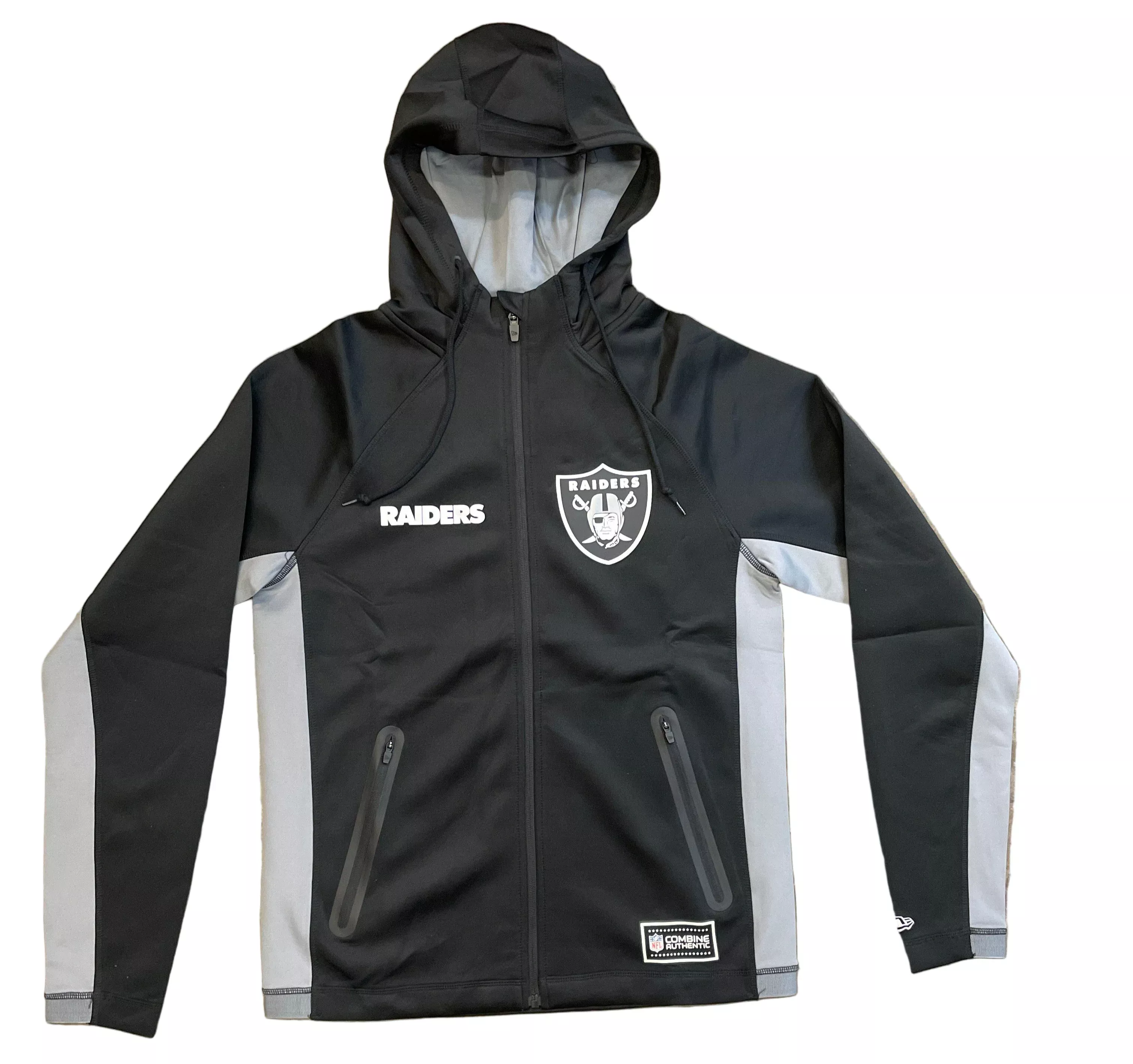 New Era Las Vegas Raiders Combine Authentic Full Zip Jacket-Black
