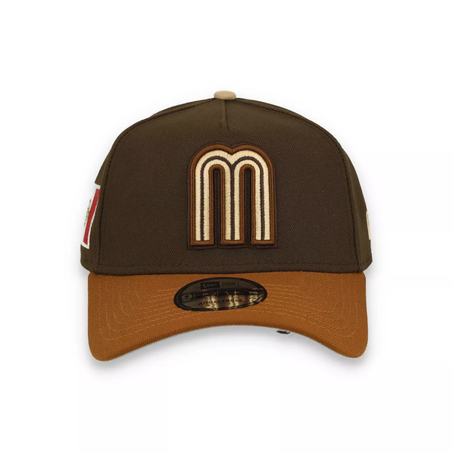 New Era Mexico WBC 9FORTY A-Frame Snapback Hat-Walnut brown
