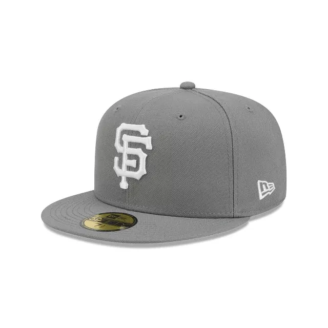 New Era San Francisco Giants Basic Color 59Fifty Fitted Hat-GRAY