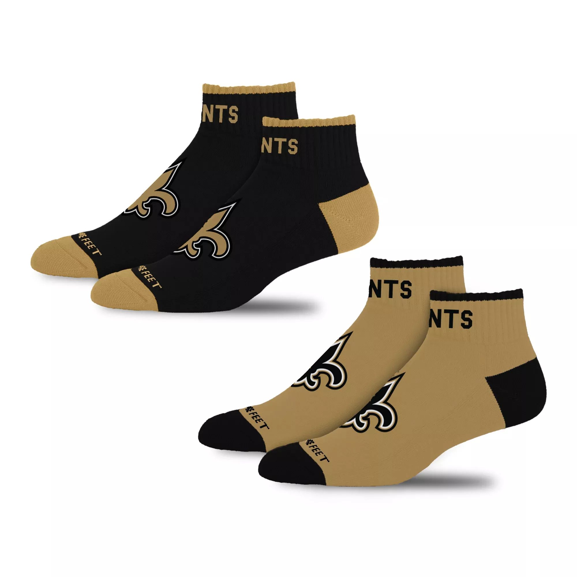NEW ORLEANS SAINTS MEN’S FRONT AND CENTER 2-PACK SOCKS