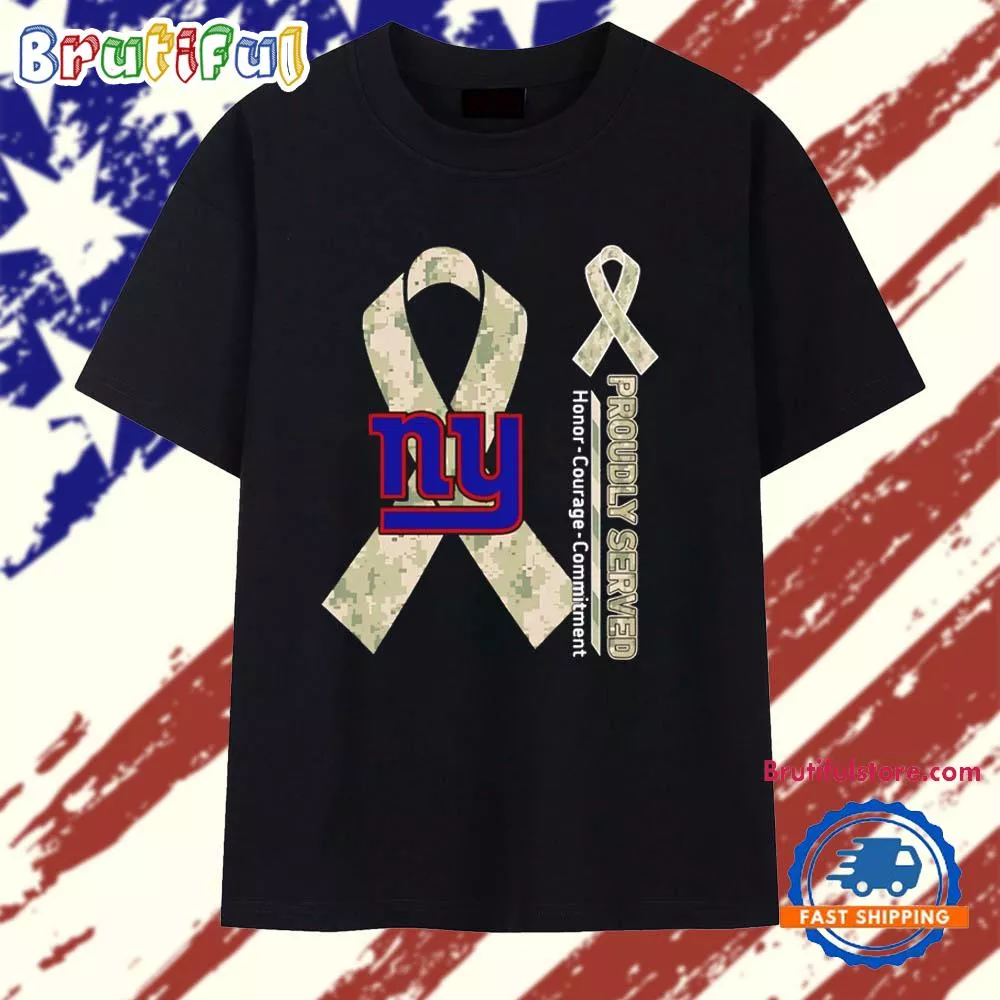 New York Giants Proudly Served Honor Courage Commitment T Shirt