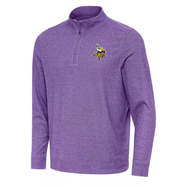 NFL Minnesota Vikings Antigua Subtle 1/4 Zip Pullover Jacket – Purple