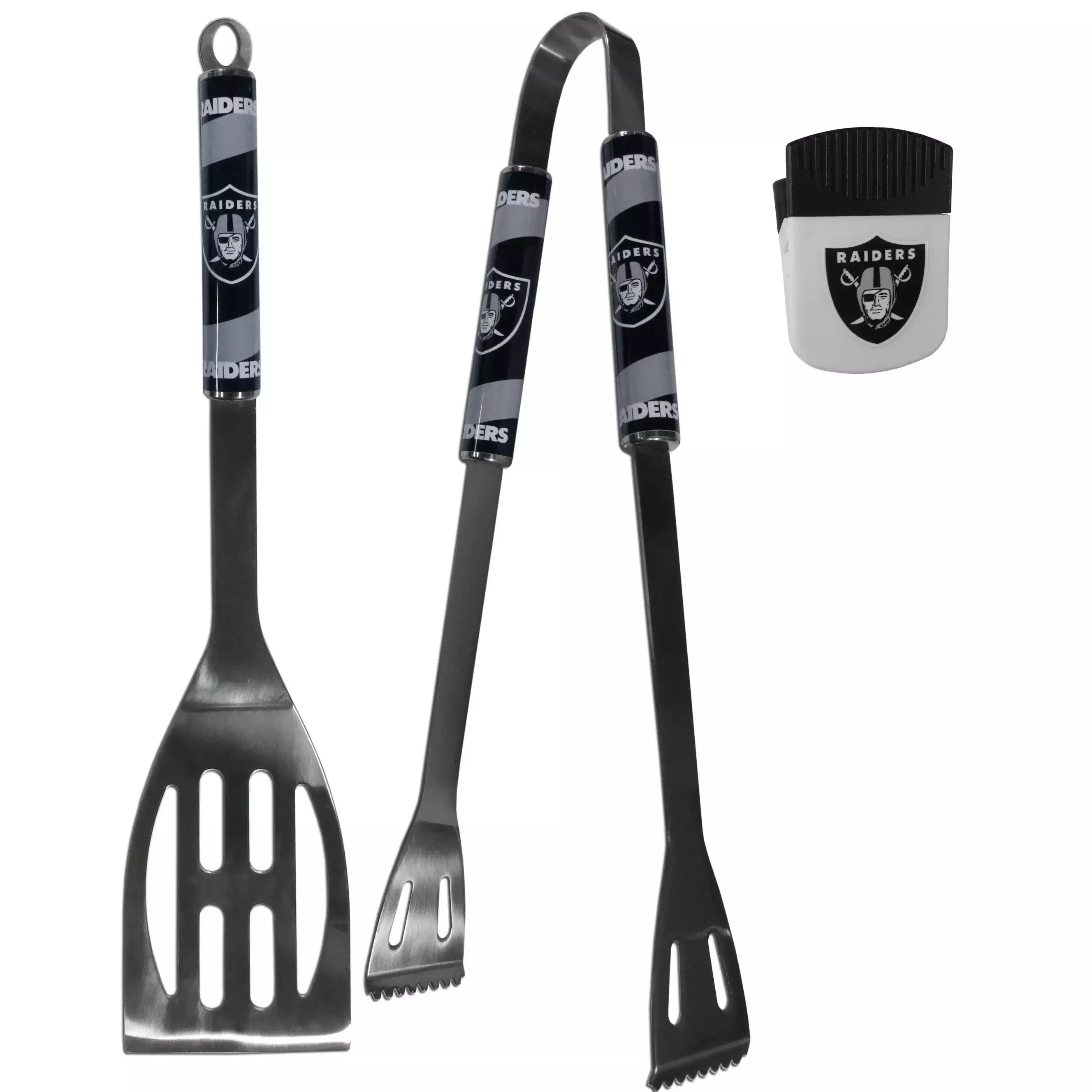 Oakland Raiders 2 pc BBQ Set and Chip Clip