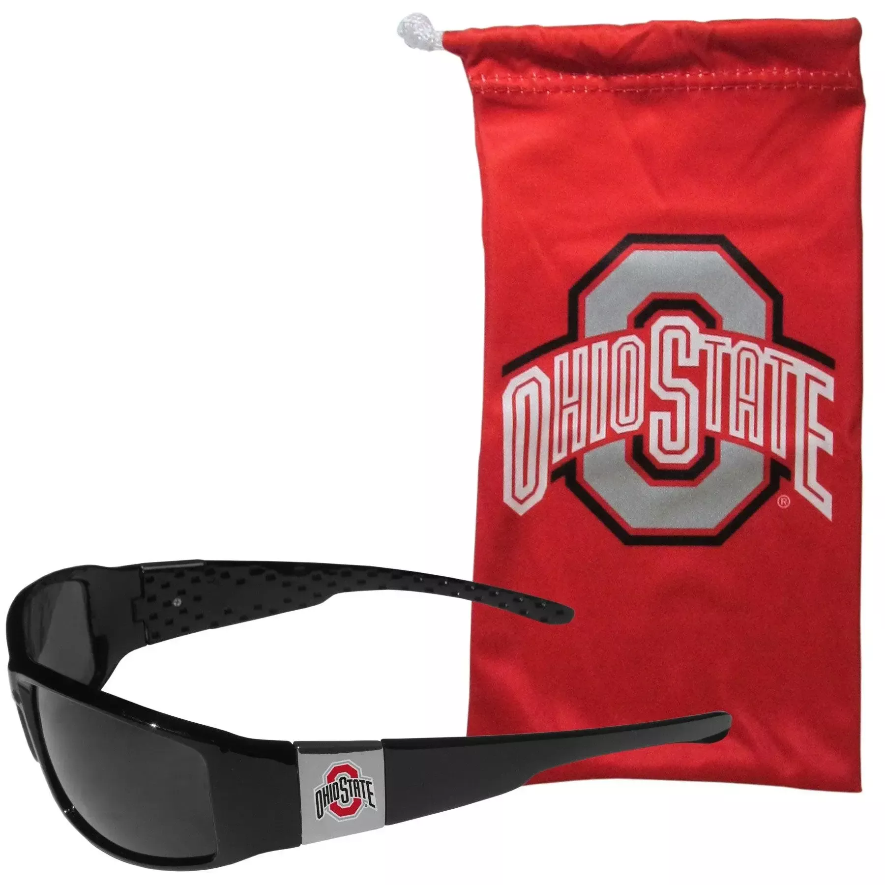 Ohio St. Buckeyes Chrome Wrap Sunglasses and Bag