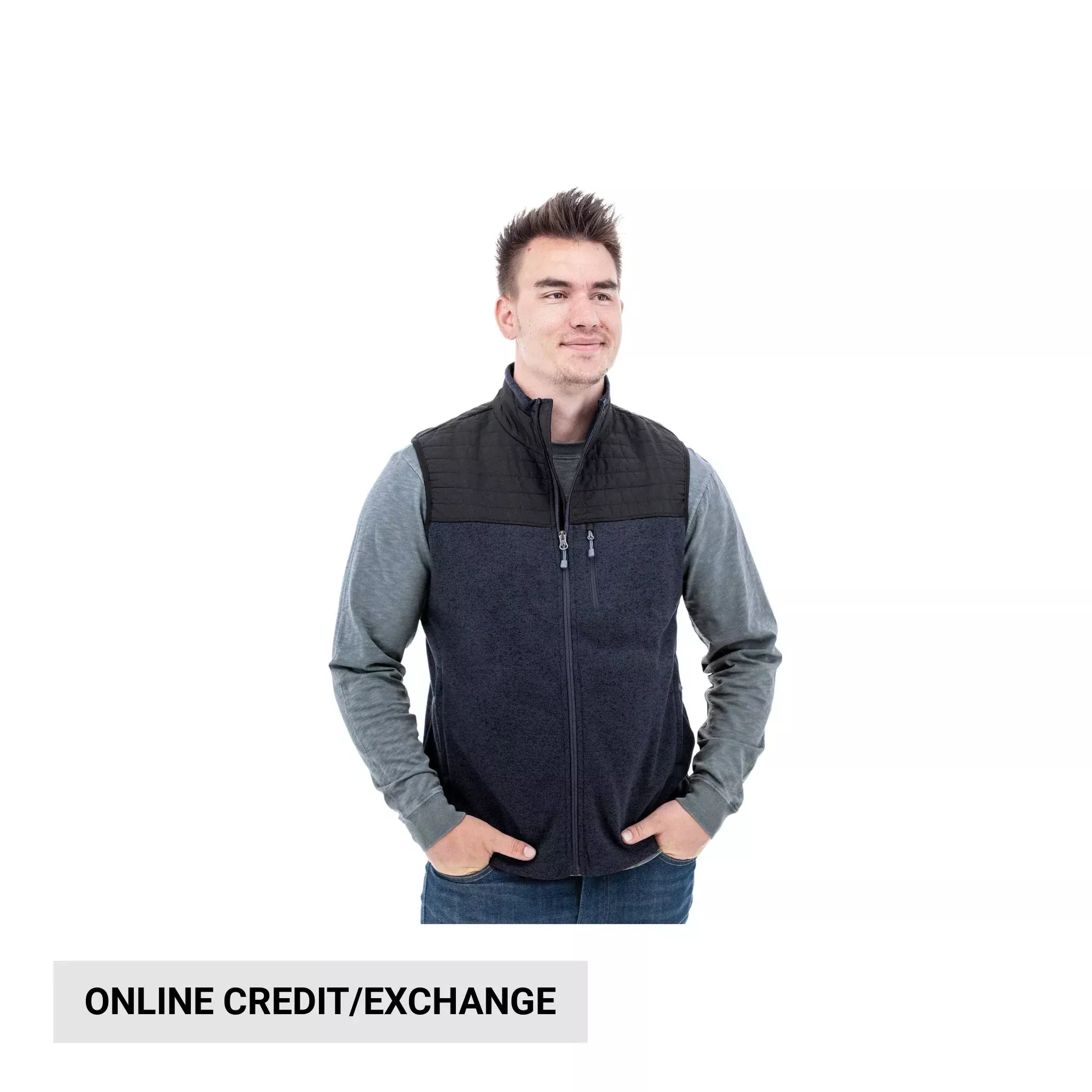 Old Ranch Men’s Ezrah Fleece Vest – Black Iris