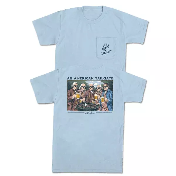 Old Row Men's American Tailgate Tee - Chambray