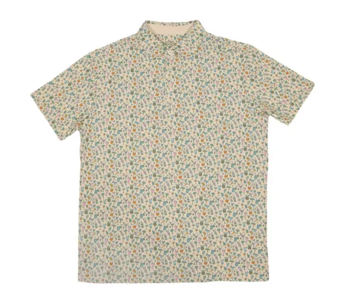 Old Row Men's Tropical Drinks Polo - Ivory