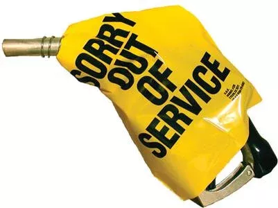 ‘Out of Service’ Nozzle Cover (Yellow) – 12 Pack