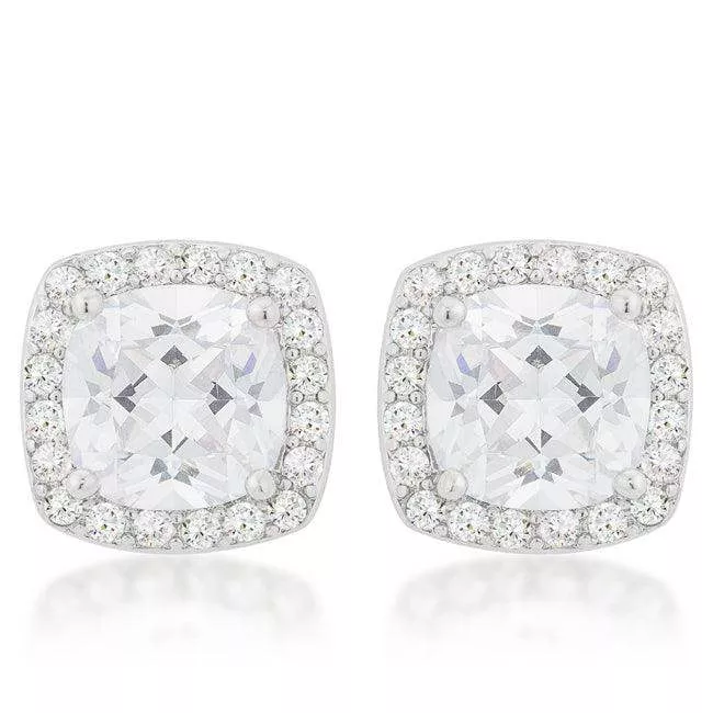Pave Halo Earrings