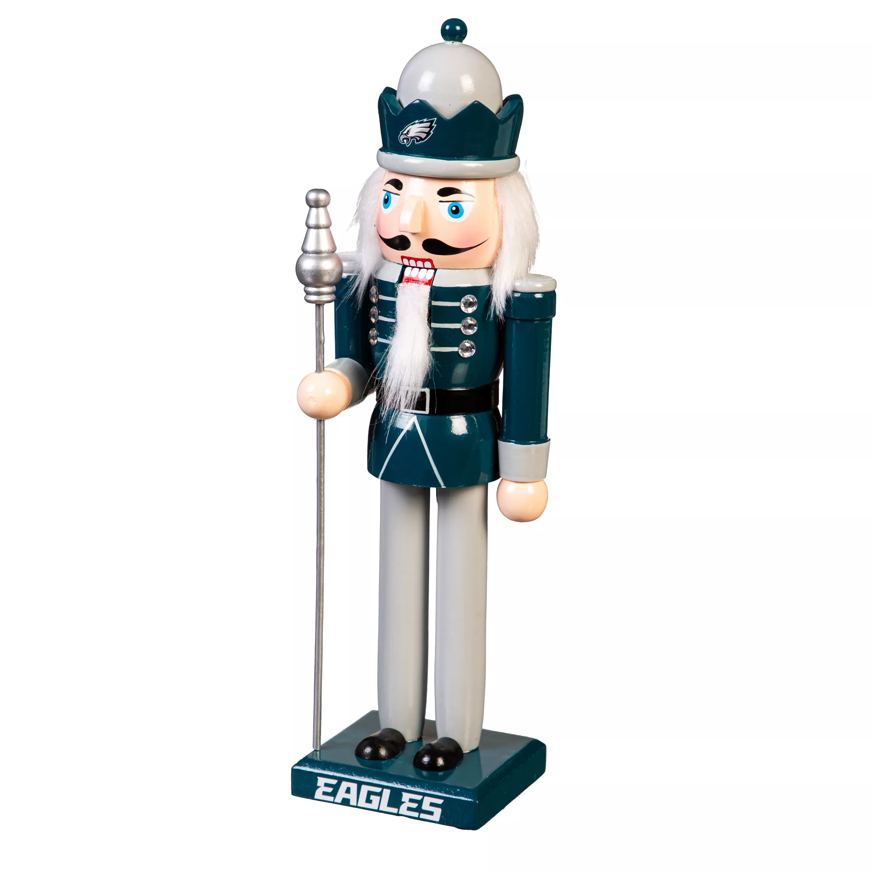 PHILADELPHIA EAGLES 12" WOODEN NUTCRACKER STATUE