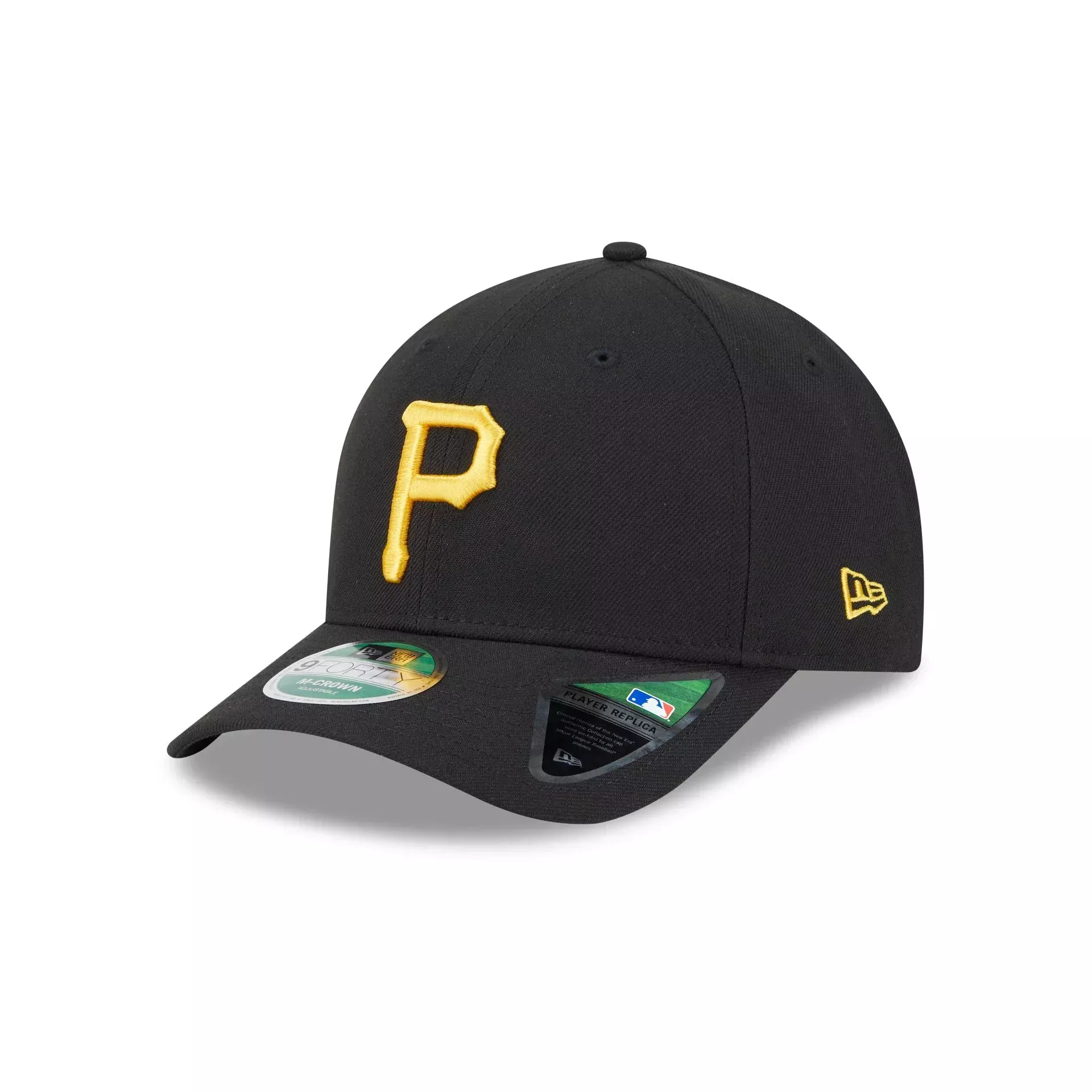 PITTSBURGH PIRATES YOUTH PLAYER REPLICA 9FORTY M-CROWN SNAPBACK ADJUSTABLE HAT – BLACK