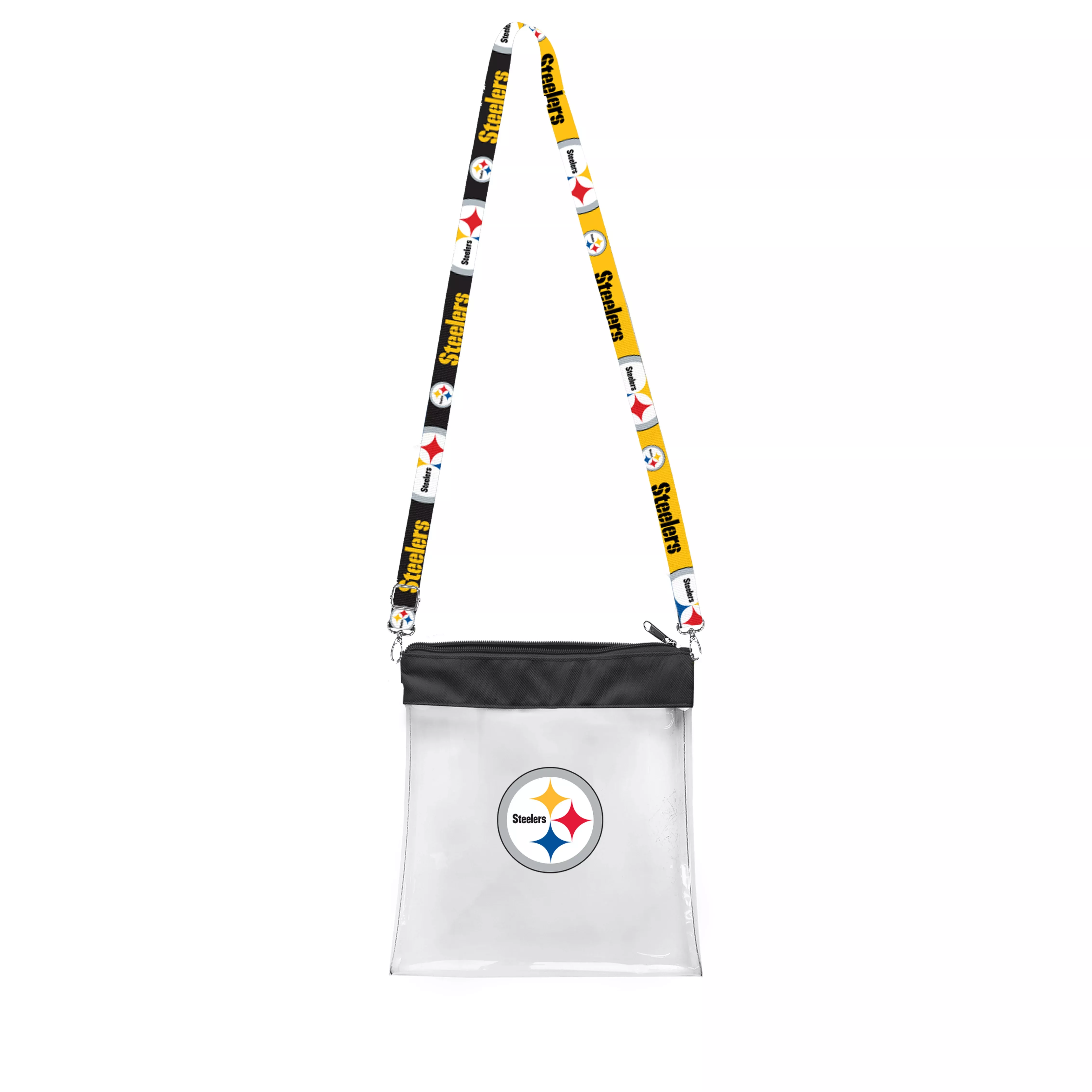 PITTSBURGH STEELERS CLEAR STADIUM PATTERN STRAP BAG